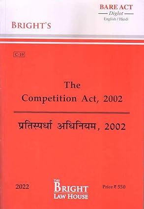 Competition Act, 2002 (Diglot) [English / Hindi] [Bare Act]